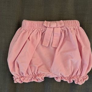 Little English fine wale cord bloomer with bow in ballet pink